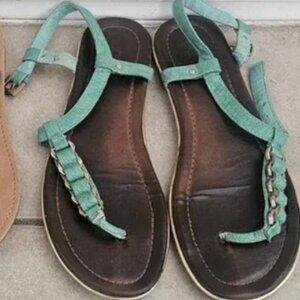 Bongo Mint Green Sandals Size 7